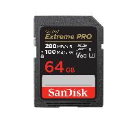 sandisk extreme pro 64gb v60 uhs-ii sd cards 280100mbs v60c10 uhs-ii