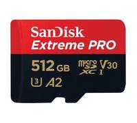 SanDisk Extreme Pro micro SDXC UHS-I, U3, V30, A2, C10+ Adaptador SD - Producto devuelto 512 GB 200 MB/s