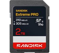 SANDISK Extreme Pro SD UHS-II V90 Tarjeta 2 TB (velocidades de Lectura de hasta 310 MB/s, Velocidades de Escritura de hasta 305 MB/s, Funciona con cámaras réflex y sin Espejo)