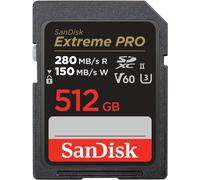 SanDisk Extreme Pro SDXC 512GB UHS-II V60 R280MB/s W150MB/s SDSDXEP-512G-GN4IN