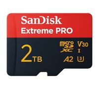 SanDisk Extreme Pro Tarjeta Micro SDXC 2TB + Adaptador SD (para Cámaras de acción, Drones, Smartphones, Velocidad hasta 250 MB/s, 5K, 4K UHD, El Rendimiento A2, RescuePRO Deluxe, UHS-I, U3, V30)