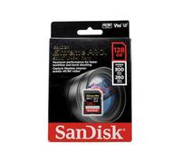 SanDisk Extreme PRO Tarjeta SD 128 GB SDXC, SD Card 8K, 4K y Full HD Video, UHS-II, V90, hasta 300 MB/s, Prueba de golpes, temperatura, agua y rayos X + RescuePro Deluxe, Class 10, U3