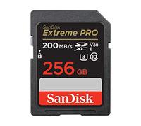 SanDisk 256GB Extreme PRO, Tarjeta de memoria, SDXC, hasta 200 MB/s, + RescuePro Deluxe, UHS-I Class 10 U3 V30