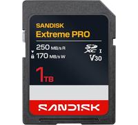 SANDISK Extreme Pro Tarjeta SD UHS-I de 1 TB (con hasta 250 MB/s de Velocidad de Lectura y 170 MB/s de Escritura, vídeos en 4K UHD, U3, V30) Memory Zone App