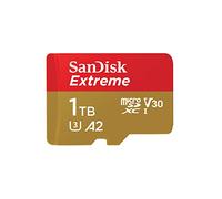 SanDisk Extreme Tarjeta Micro SDXC 1 TB + adaptador SD, (Para teléfonos inteligentes, cámaras de acción, drones) V30, hasta 190 MB/, RescuePRO Deluxe, A2 C10 U3 UHS-I,