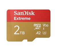 SanDisk Extreme Tarjeta Micro SDXC 2TB + SD Adaptador (para Cámaras de acción, Drones, Smartphones, Velocidad hasta 240 MB/s, 4K UHD, RescuePRO Deluxe, UHS-I, U3, V30)