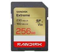 SANDISK Extreme Tarjeta SD UHS-I de 256 GB (hasta 230 MB/s de Velocidad de Lectura y 160 MB/s de Escritura, vídeo 4K UHD, U3, V30) SANDISK Memory Zone App