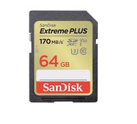 Tarjeta SDXC Sandisk SDSDXW2-064G-GNCIN 64 GB Extreme PLUS 170 MB/s V30 U3