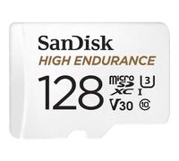 SanDisk High Endurance 128 GB Tarjeta microSD para videovigilancia, hasta 100 MB/s, Class 10, U3 y V30