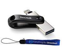 SanDisk iXpand Go 64GB Flash Drive for iPhone, iPad, Computers & Laptops - 3.0 USB 2-for-1 Drive with Type-A & Lightning Connectors (SDIX60N-064G-GN6NN) Bundle with 1 Everything But Stromboli Lanyard