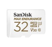 SanDisk MAX Endurance Video Monitoring for Dashcams & Home Monitoring 32 GB microSDHC Memory Card + SD Adaptor 15,000 Hours Endurance, White