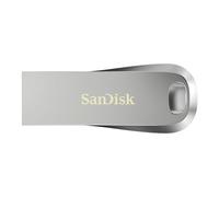 SanDisk Ultra Luxe Pendrive, USB Type-A, 128 GB (Unidad Flash, Velocidad de lectura hasta 400 MB/s, USB 3.2 Gen 1 + USB 3.0 compatible, Protección con Contraseña, RescuePRO Deluxe, Metálico) Plata