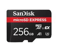 SanDisk microSD Express, 256 GB Tarjeta Micro SD, Velocidad de Lectura/Escritura hasta 880/480 MB/s, Velocidades de Lectura hasta 4,4 Veces Superiores a Las de Nuestras Tarjetas microSD, Class 10, U3