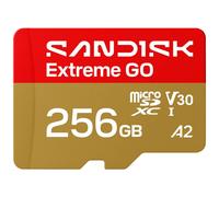SANDISK Tarjeta microSDXC UHS-I Extreme GO de 256 GB, video UHD 5K y 4K, lectura de 240 MB/s, escritura de 160 MB/s, A2, U3, V30, alta velocidad para Android, cámara de acción y juegos