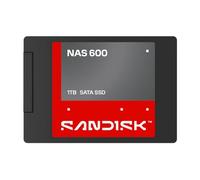 SANDISK NAS 600 SATA SSD Interno 1TB, hasta 560 MB/s Velocidades de Lectura | 2,5”/7 mm, alta tasa de resistencia de 600 TBW, Diseñado para un funcionamiento continuo en entornos NAS 24 horas al día, 7