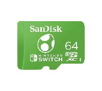 SANDISK NINTENDO MICROSDXC UHS-I CARD FOR NINTENDO SWITCH, YOSHI EDITION- 64GB, UP TO 100MB/S READ: UP TO 90MB/S WRITE
