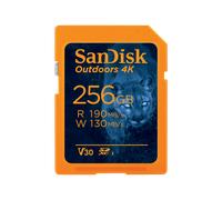 SanDisk Outdoors 4K SDXC UHS-I Card - 256GB Single Pack - SDSDXWV-256G-GN6VN