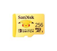 SanDisk Tarjeta microSD con Licencia Oficial para Nintendo Switch, Pokémon Pikachu 256GB (Velocidad de Lectura hasta 100 MB/s, UHS-I, V30, C10, U3, Compatibilidad: Nintendo Switch 1, Lite y OLED)