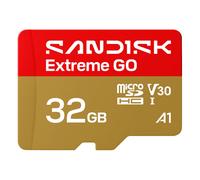SANDISK - Tarjeta de memoria 32B Extreme Go SD UHS-I, hasta 100 MB/s de lectura, 60 MB/s de escritura, tarjeta de memoria para vídeo 4K para DSLR y cámara sin espejo