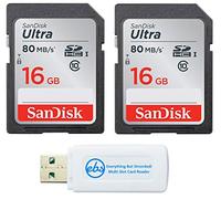 SanDisk SDSDUNC-016G-GN6IN - Tarjeta de memoria clase 10 de 16 GB, paquete de 2 tarjetas Ultra SD
