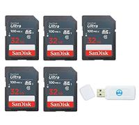 SanDisk SDSDUNR-032G-GN3IN - Tarjeta de memoria Ultra SD de 32 GB, clase 10 | Para fotografía de ráfaga y grabación de video continua, paquete con (1) lector de tarjetas SDHC multiranura Everything But
