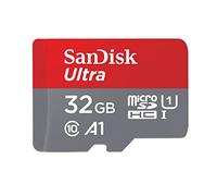 SanDisk SDSQUA4-032G-GN6MA Ultra 32 GB - Tarjeta de memoria microSDHC + Adaptador SD, Velocidad de lectura de hasta 120 MB/s, Clase 10, U1, Rojo /Gris