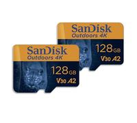 SanDisk SDSQXAA-128G-GN6VT - Tarjeta de memoria microSDXC UHS-I de 128 GB para exteriores (2 x 128 GB) con adaptador SD, hasta 170 MB/s, 4K, C10, U3, V30, A2, tarjeta micro SD para cámara de rastro