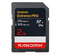SanDisk SDXC Extreme PRO 310 MB/s de lectura, 305 MB/s de escritura, UHS-II V90 2 TB