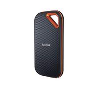 SanDisk SSD NVMe Extreme PRO de 2 TB (SSD NVMe portátil, USB-C, lectura de hasta 1050 MB/s y escritura de 1050 MB/s, robusto y resistente al agua, mosquetón)]
