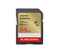 SanDisk Tarjeta De Memoria SDXC Extreme PLUS 64GB (V30 U3 UHS-I C10 170MB/s)