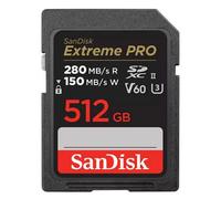 SanDisk Tarjeta de memoria SDXC Extreme PRO 150 MB/s V60 UHS-II Clase10 R280-/W 512 GB
