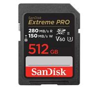 SanDisk Tarjeta de memoria SDXC Extreme PRO 150 MB/s V60 UHS-II Clase10 R280-/W - Mercancía devuelta 512 GB