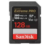 SanDisk 128 GB Extreme PRO Tarjeta de memoria SDXC, con hasta 280 MB/s, UHS-II, C10, U3, V60