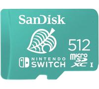 SanDisk Tarjeta microSD con licencia oficial para Nintendo Switch, Animal Crossing 512GB (Velocidad de Lectura hasta 100 MB/s, UHS-I, V30, C10, U3, Compatibilidad: Nintendo Switch 1, Lite y OLED)