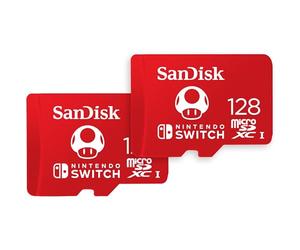 SANDISK Tarjeta microSD con licencia oficial para Nintendo Switch, Super Mario 128GB(Velocidad de Lectura hasta 100 MB/s, UHS-I, U3, Compatibles Nintendo Switch 1, Lite, OLED) Incluye 2 Tarjeta