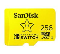 SanDisk Tarjeta microSD con licencia oficial para Nintendo Switch, Super Mario Superstar 256GB (Velocidad de Lectura hasta 100 MB/s, UHS-I, V30,C10, U3, Compatibilidad: Nintendo Switch 1, Lite y OLED)