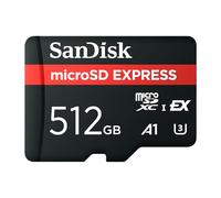 SanDisk Tarjeta microSD Express de 512 GB, hasta 880 MB/s de Velocidad de Lectura y hasta 650 MB/s de Escritura, con Velocidad de Escritura sostenida de 220 MB/s, U3, C10