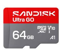 SANDISK Tarjeta microSD Ultra Go de 64 GB UHS-I, hasta 140 MB/s, video Full HD, tarjeta de memoria para teléfonos inteligentes y tabletas Android