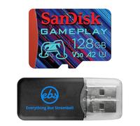 SanDisk - Tarjeta microSDXC de 128 GB compatible con Nintendo Switch, OLED Switch, Steam Deck y dispositivo móvil de juegos (SDSQXAA-128G-GN6XN) con (1) lector Everything But Stromboli MicroSD