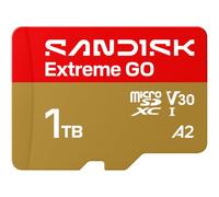 SANDISK Tarjeta microSDXC Extreme GO UHS-I de 1 TB - Video UHD 5K y 4K, lectura de 240 MB/s, escritura de 160 MB/s, A2, U3, V30, alta velocidad para Android, cámara de acción y juegos