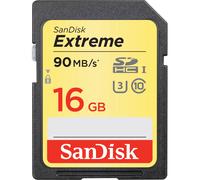 Sandisk - Tarjetas de memoria SDHC Sandisk Extreme 16GB hasta 90MB / s, Clase 10, U3
