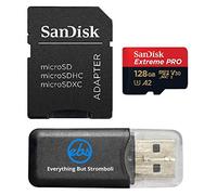 SanDisk UHS-I MicroSDXC - Tarjeta de 128 GB Extreme Pro, compatible con cámaras de acción Everything But Stromboli Hero (2024) y Hero 13 SDSQXCD-128G-GN6MA, paquete con (1) lector MicroSDXC Everything