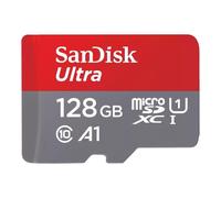 SanDisk 128GB Ultra, Tarjeta de memoria microSDXC, hasta 140 MB/s + adaptador SD, con Clase A1 de rendimiento de las aplicaciones, UHS-I Class 10 U1