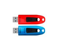 Sandisk Pendrive Ultra Usb 3.0 32gb 2 Unidades One Size Red / Blue