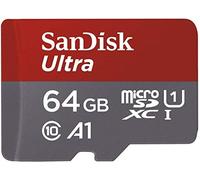 SanDisk Ultra 64 GB microSDXC Memory Card + SD Adapter with A1 App Performance Up to 100 MB/s, Class 10, U1