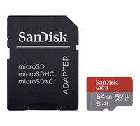 SanDisk Ultra 64 GB microSDXC Memory Card + SD Adapter with A1 App Performance Up to 100 MB/s, Class 10, U1