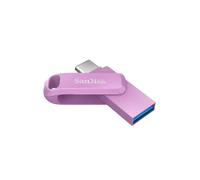 SanDisk 128GB Ultra Dual Drive Go, Memoria Flash USB Type-C con Conectores USB Type-C y Type-A Reversibles, con hasta 400 MB/s para Smartphones, tabletas, Macs y Ordenadores , Lavender