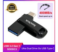SANDISK Ultra Dual Drive Go unidad flash USB 256 GB USB Type-A / USB Type-C 3.2 Gen 1 (3.1 Gen 1) Negro