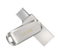 SanDisk Ultra Dual Drive Luxe Memoria Flash 2TB (con Conectores USB Type-C y Type-A Reversibles, para móviles, tabletas, Macs y Ordenadores hasta 400 MB/s, Seguridad automática, Metálica) Plata