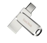 SANDISK Ultra Dual Drive Luxe Memoria Flash 2TB (con Conectores USB Type-C y Type-A Reversibles, para móviles, tabletas, Macs y Ordenadores hasta 400 MB/s, Seguridad automática, Metálica) Plata